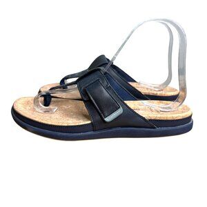 Clark's Cloudsteppers Sandal Flip Flop Womens Size 7.5 Navy Blue Soft Cushion